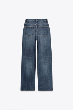 TRF WIDE-LEG HIGH-WAIST FULL LENGTH JEANS - Zara фото 7