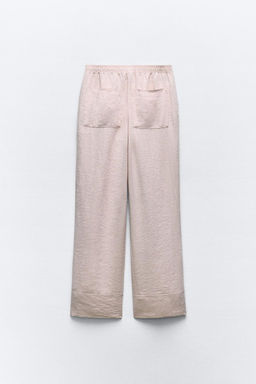 TEXTURED PYJAMA-STYLE TROUSERS - Zara фото 8