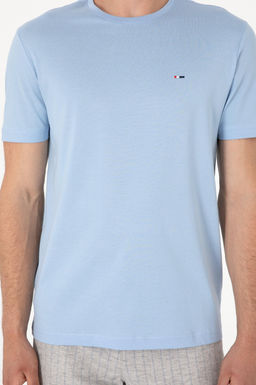 Erkek Regular Fit Bisiklet Yaka A__k Mavi Basic Ti__rt Sepette S_rpriz _ndirim - U.s. polo assn фото 6