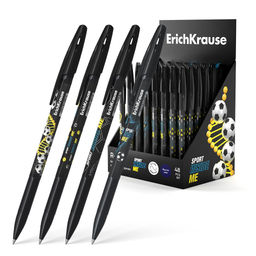 Цена за 48 шт. Ручка шариковая ErichKrause R-301 Stick&Grip Sport DNA 0.7, цвет чернил синий (в коробке-дисплее по 48 шт.)