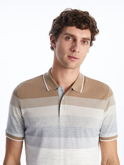 Polo Yaka K?sa Kollu ?izgili Erkek Ti??rt