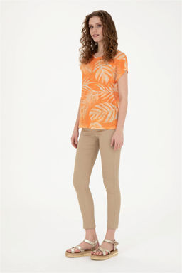 Женские брюки песочного цвета из парусины - U.s. polo assn фото 3