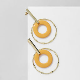 Серьги ассорти Дежавю, цвет жёлтый в золоте