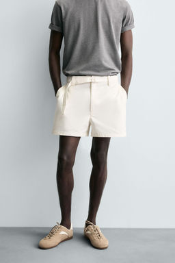 TEXTURED SHORTS WITH BELT - Zara фото 2