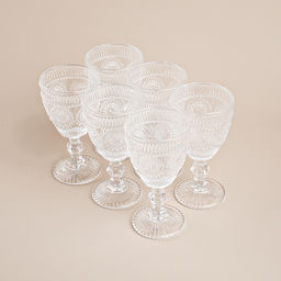 Бокалы для вина SL Home «Ларго», 300 мл, 9×17 см, набор 6 шт., стекло, прозрачные