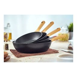 Сковорода глубокая с антипригарным покрытием Walmer York Induction, 28 см, цвет светлое дерево  фото 5