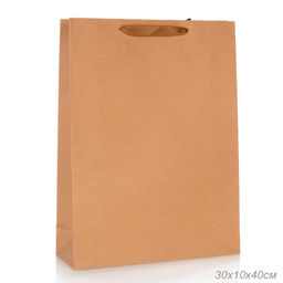 Цена за 12 шт. Пакет подарочный 40х30х10 см крафт / LT-211XL /уп 12/240/260 г - Галеонтрейд фото 2