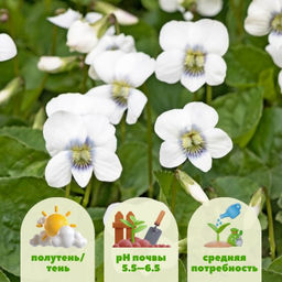 Фиалка мотыльковая белая