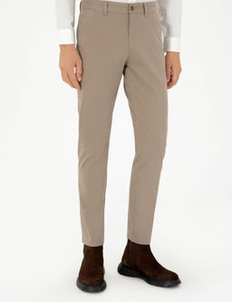 Норковые брюки узкого кроя из парусины - Cacharel фото 2