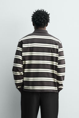 REGULAR FIT STRIPED POLO SHIRT - Zara фото 3