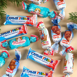 Сладкий детский новогодний подарок Новый год исполнит желания: конфеты, 250 г