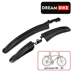 Набор крыльев 24-26 Dream Bike, цвет чёрный