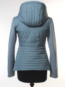 M-7036 GRAY/BLUE Куртка кашемировая женская (100 гр. синтепон) - Фабричный китай фото 11