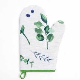 Варежка-прихватка "Доляна" Eucalyptus 20х27 см,100% хлопок, рогожка 164 г/м²