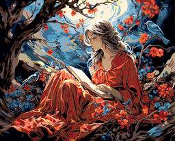 ФРЕЯ PNB/PL-359 Набор для раскрашивания по номерам 50 х 40 см Погруженная в книгу