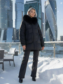 Куртка зимняя женская с мехом и капюшоном  Бренд: Visdeer  фото 23