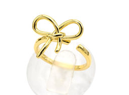 Кольцо Бантик, золотистое Радуга камня