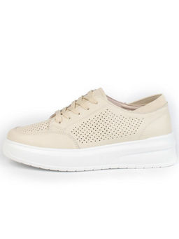 05-HY14-1D BEIGE Кроссовки женские (натуральная кожа)