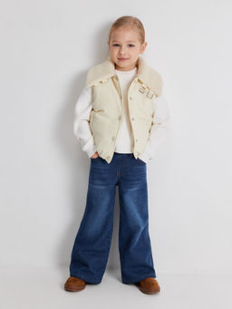 ACOOLA / Жилет (утепленный) детский для девочек Affogato бежевый  фото 3