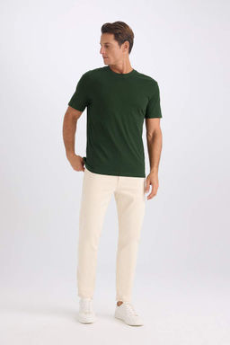 New Regular Fit Bisiklet Yaka Basic Duz K?sa Kollu Tisort - Defacto фото 5
