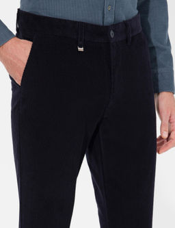 Темно-синие брюки узкого кроя из плотной ткани - Cacharel фото 13