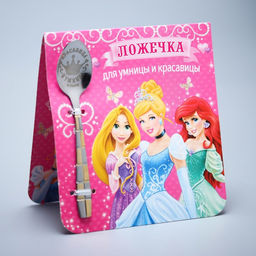 Ложка детская «Для умницы и красавицы», Принцессы, 2.3×11 см