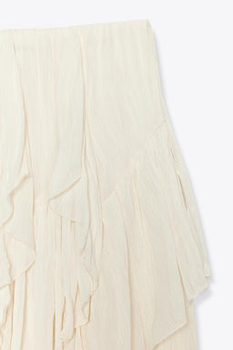 ZW COLLECTION COTTON GAUZE SKIRT - Zara фото 8