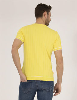 A__k Sar_ Slim Fit Bisiklet Yaka Triko Ti__rt - Pierre cardin фото 5