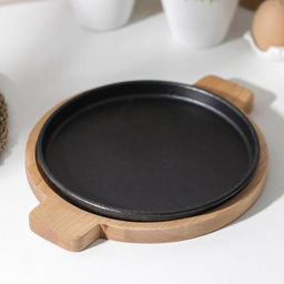 Подставка для сковороды деревянная Adelica, 30×24×1.8 см, внутренний диаметр 22 см, берёза