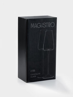 Бокалы для шампанского Magistro Амьен, 250 мл, h=26 см, набор 2 шт., стекло, прозрачные  фото 9