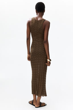 Vestido efecto crochet con tapeta de botones - H&m фото 5