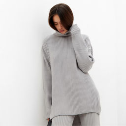 Костюм женский (свитер, брюки) MIST, размер 40-42 (S), серый