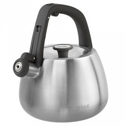 Чайник из нержавеющей стали 2,2л Reynard s0,6мм, дно s0,6мм, со свистком, с рычажным механизмом, матовая полировка снаружи и внутри, пластмассовые ручки с покрытием soft-touch, TalleR (Китай) - Домашняя мода фото 3
