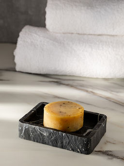 Мыльница темно-серый полирезина