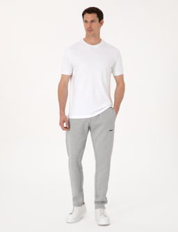 Beyaz Regular Fit %100 Pamuk Bisiklet Yaka Basic T-shirt