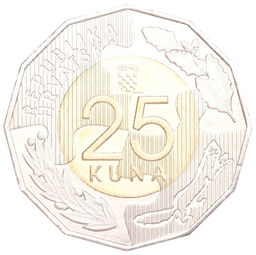 Монета 25 куна 2017 года Хорватия 25 лет членству в ООН