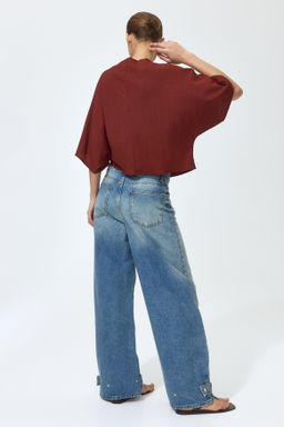 Top efecto arrugado con escote barco - H&m фото 7