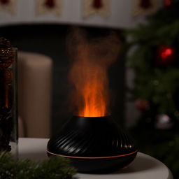 Увлажнитель воздуха Luazon HM-10, эффект пламени, 130 мл, 4.5 Вт, USB, чёрный