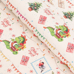 Бумага упаковочная крафт белый Новогоднее настроение, 70 х 100 см,1 лист, - UPAK LAND фото 2
