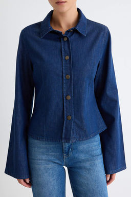 Koyu Mavi Uzun Kollu Denim G_mlek TWOAW27GO00055 - Trendyolmilla фото 4