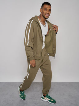 Спортивный костюм мужской трикотажный демисезонный цвета хаки 12011Kh - Mtforce фото 19