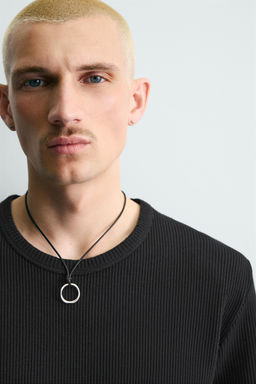 CAMISETA PUNTO SLIM FIT ESTRUCTURA / Negro - Zara фото 5