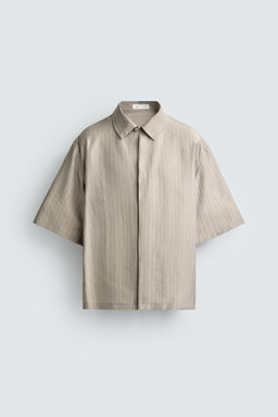 CAMISA FLUIDA RELAXED FIT / Gris / Tostado - Zara фото 6