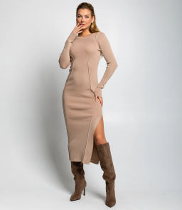 Платье #КТ02179, бежевый