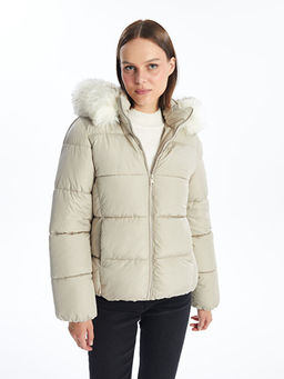 Kad?n Kap??onlu D?z ?i?me Mont