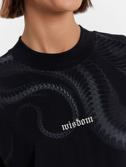 Футболка женская черная с печатью - Mark formelle фото 9