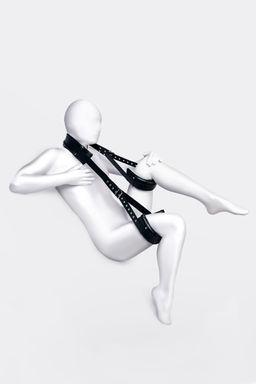 Стропа фиксирующая Anonymo, PU кожа, черная, 145 см - Toyfa фото 3