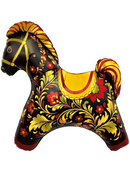 Воздушный шар фольгированный 32" «Лошадка», золотая роспись