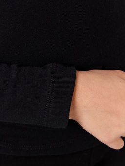 Черный джемпер из египетского хлопка для девочек - Mark formelle фото 7