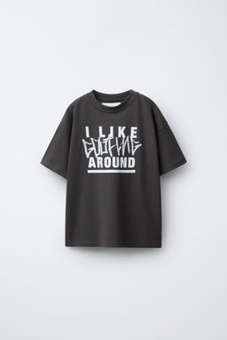 CAMISETA ESTAMPADA GRAFFITI / Antracita oscuro - Zara фото 2